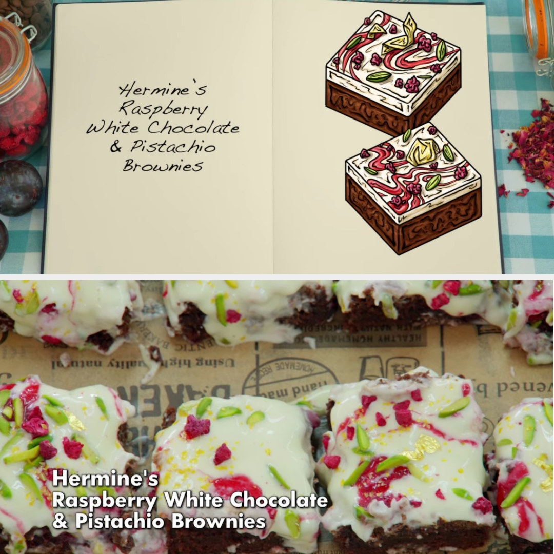 Hermine&#x27;s brownie side-by-side with its drawing