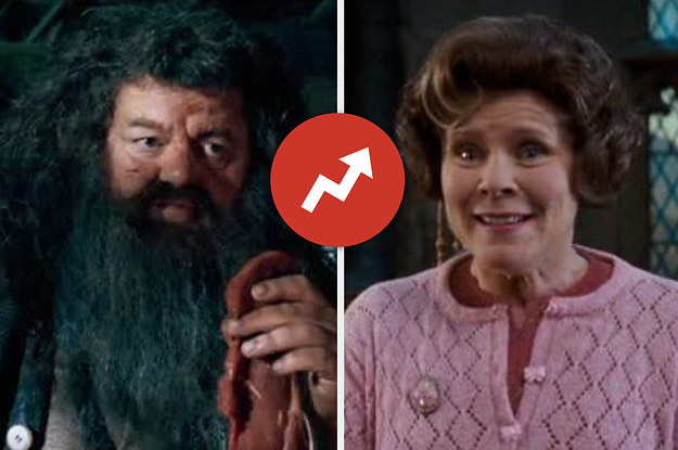 Hagrid on the left and Umbridge on the right