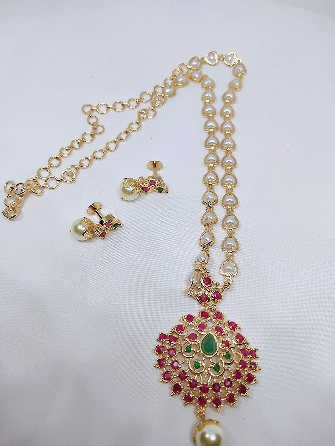 A pendant and earring set