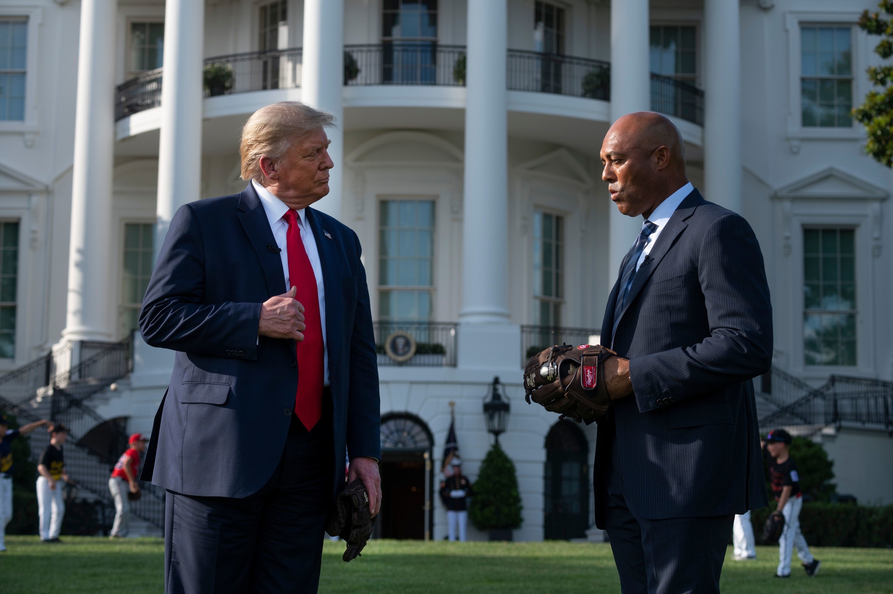 Trump and Mariano outside the White House