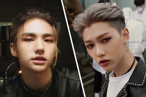 Images of Hyunjin and Felix from Stray Kids