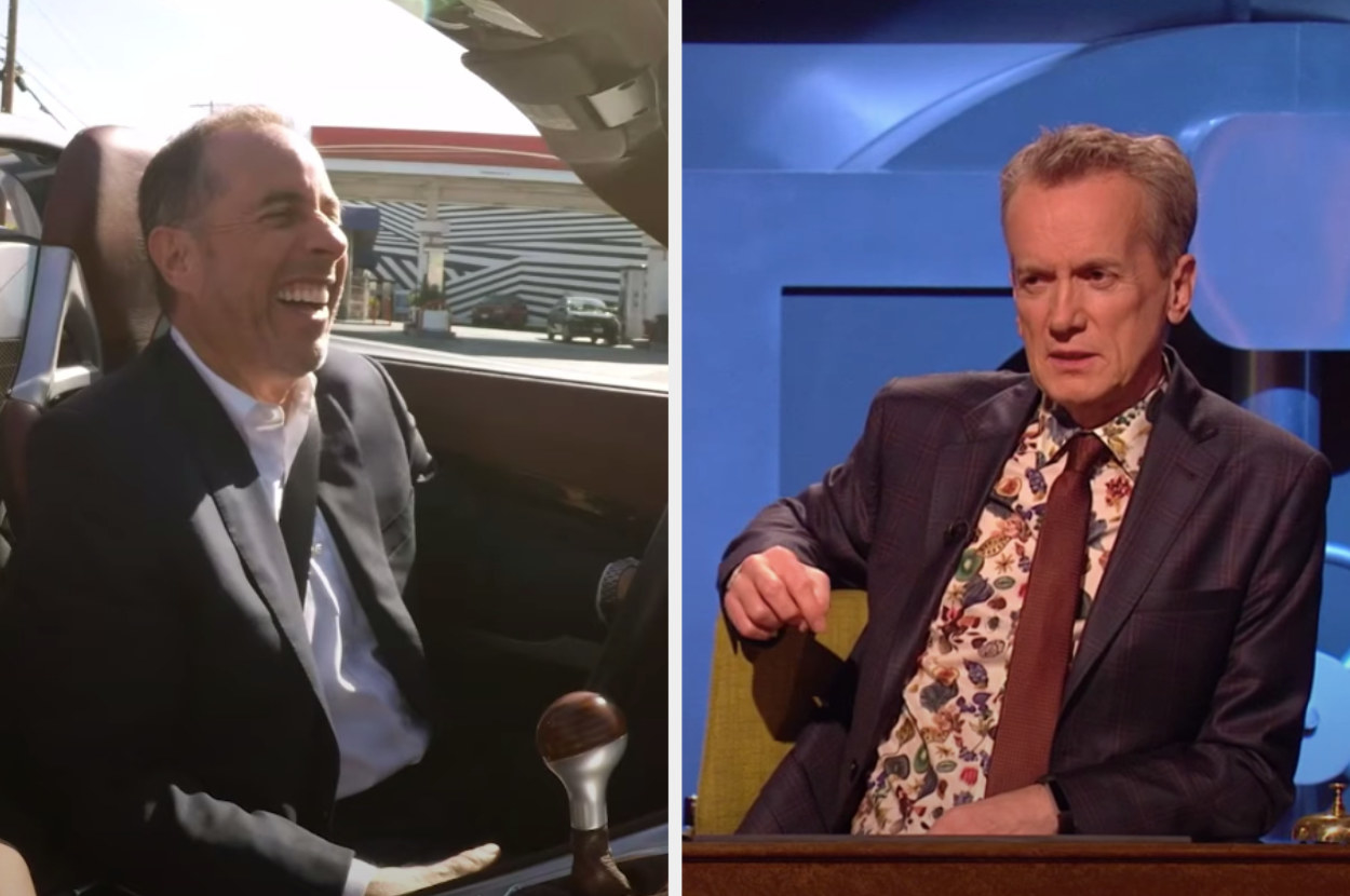 Jerry Seinfeld and Frank Skinner, host of Room 101