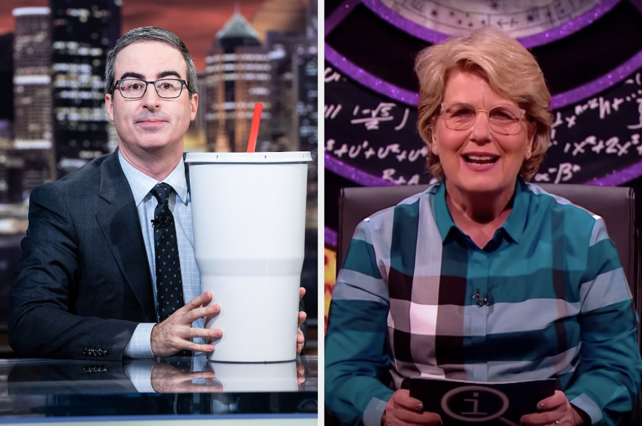 John Oliver on Last Week Tonight and Sandi Toksvig on QI