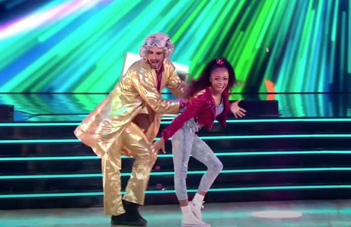 Skai Jackson and Alan Bersten dance a jazz number on "Dancing With The Stars"