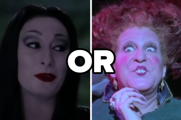 Morticia Addams is on the left with