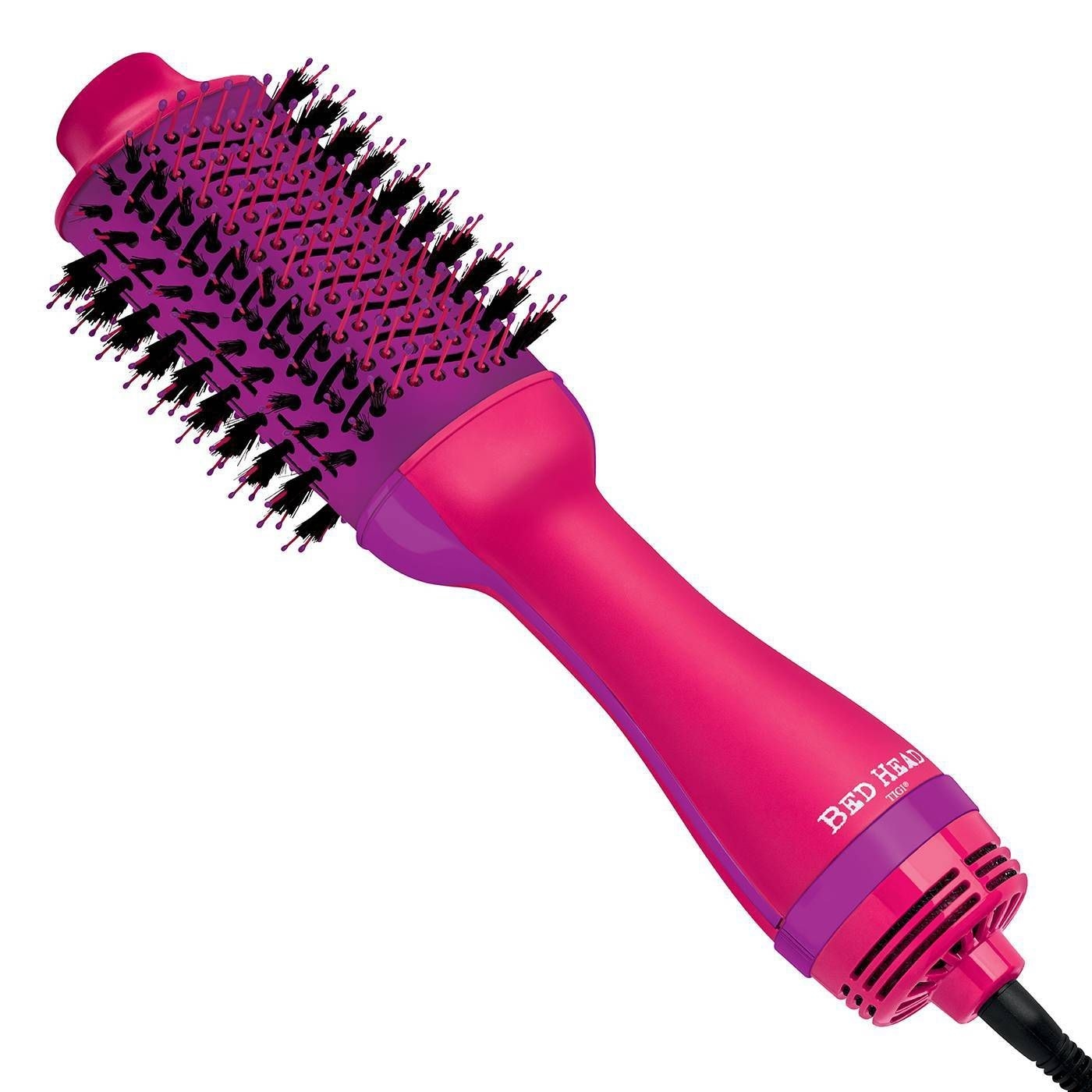 pink bedhead hot air brush with purple details