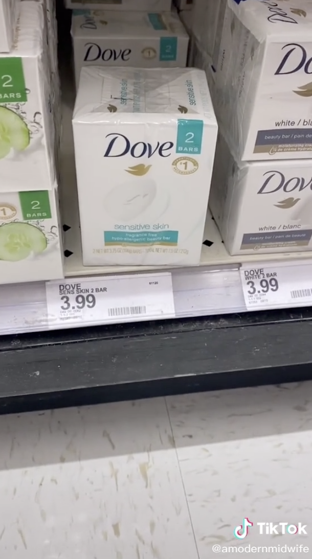 Photo of Dove soap.