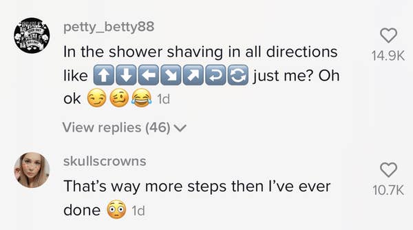 Comments from the TikTok.