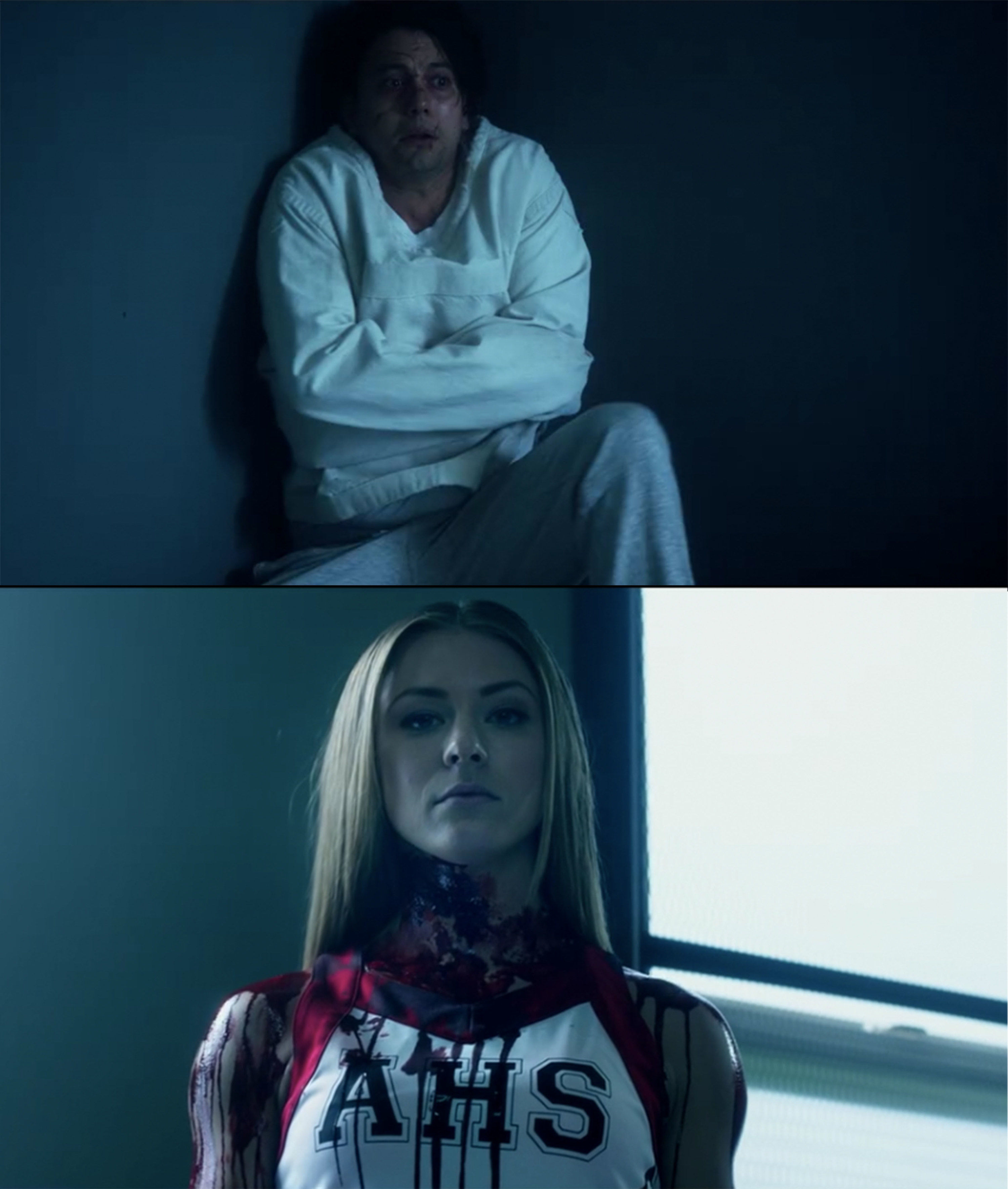 Brad in psychiatric hospital hallucinating bloody Sadie standing over him