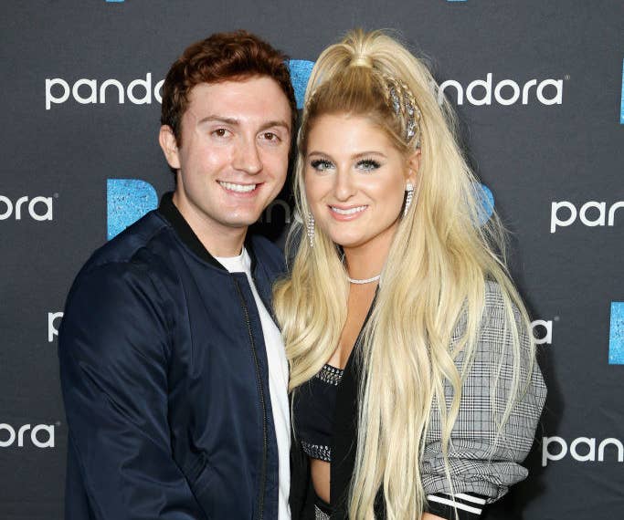 Daryl Sabara and Meghan Trainor attend the Pandora Presents: Pop Coast Hits