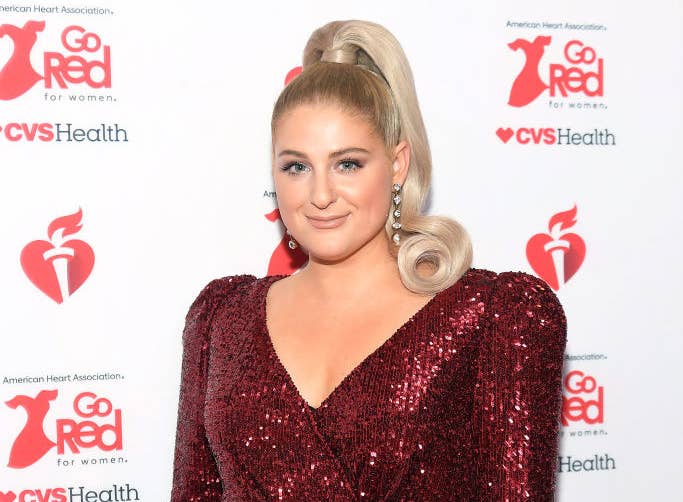 Meghan Trainor attends The American Heart Association's Go Red for Women Red Dress Collection 2020