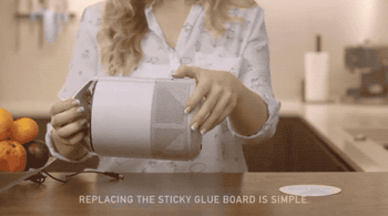 Model shows how to replace the sticky board