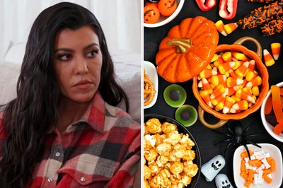Kourtney Kardashian and Halloween candy.