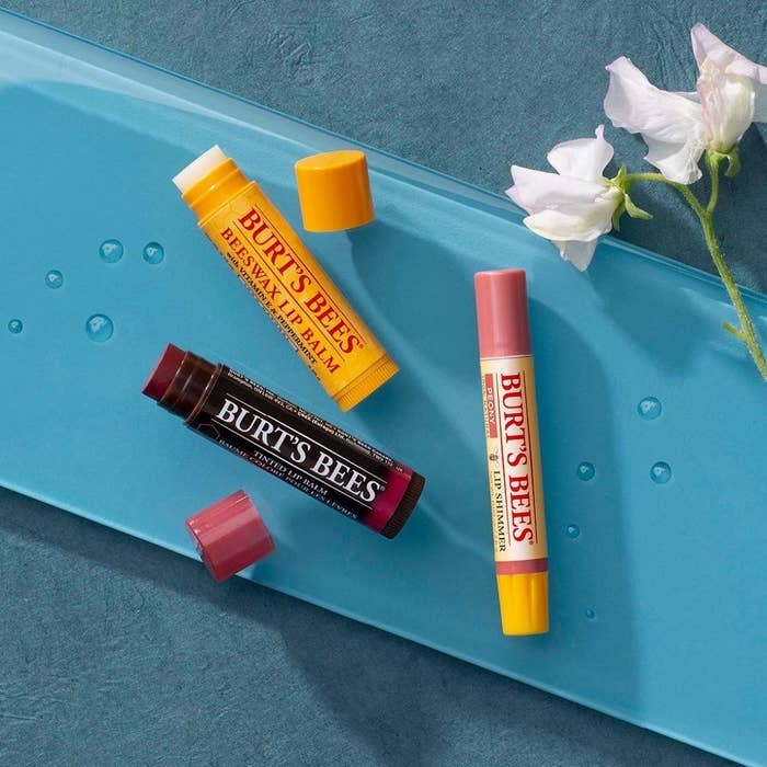 Burt&#x27;s Bees lip products including lip shimmer