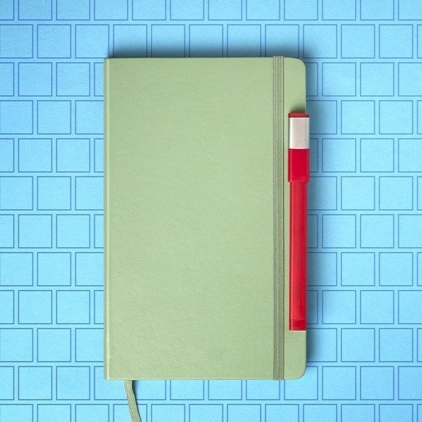 The notebook in light green