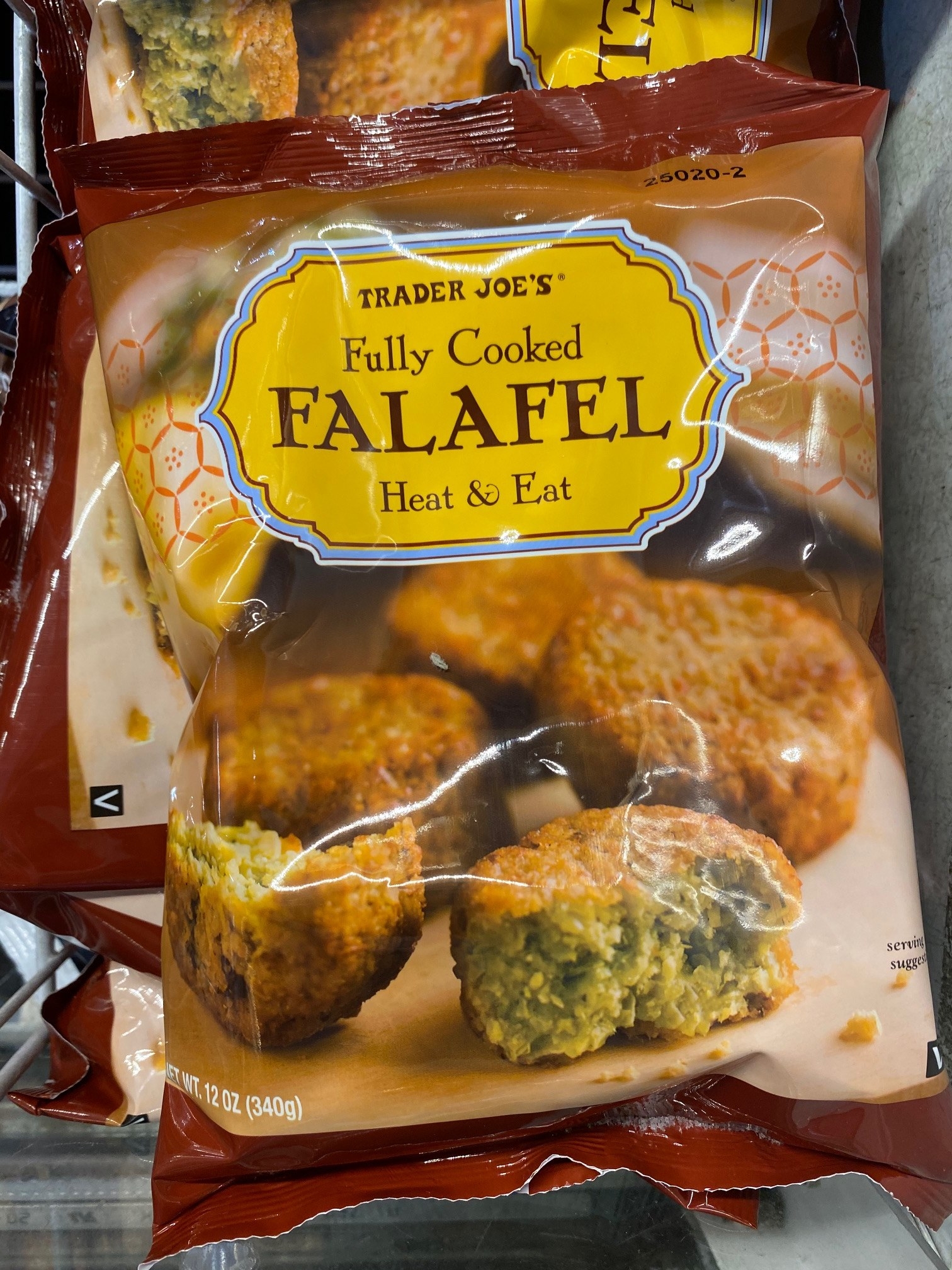 A bag of frozen falafel balls from Trader Joe&#x27;s.