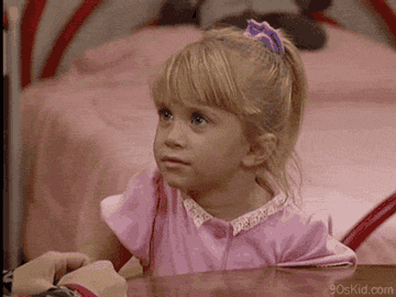 A gif of Michelle Tanner from Full House saying, &quot;Duh!&quot; while rolling her eyes.