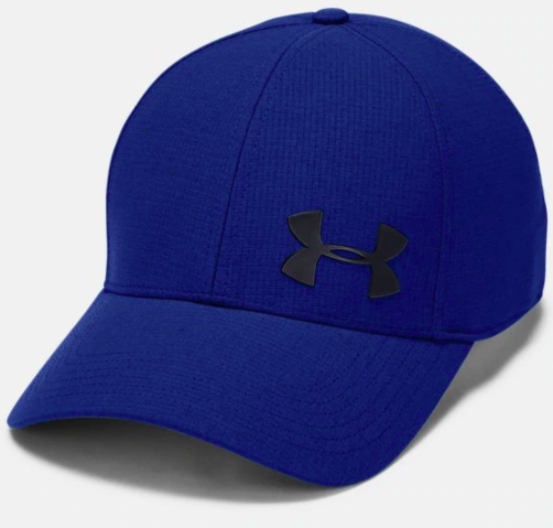 Navy baseball cap with black Under Armour logo on the front