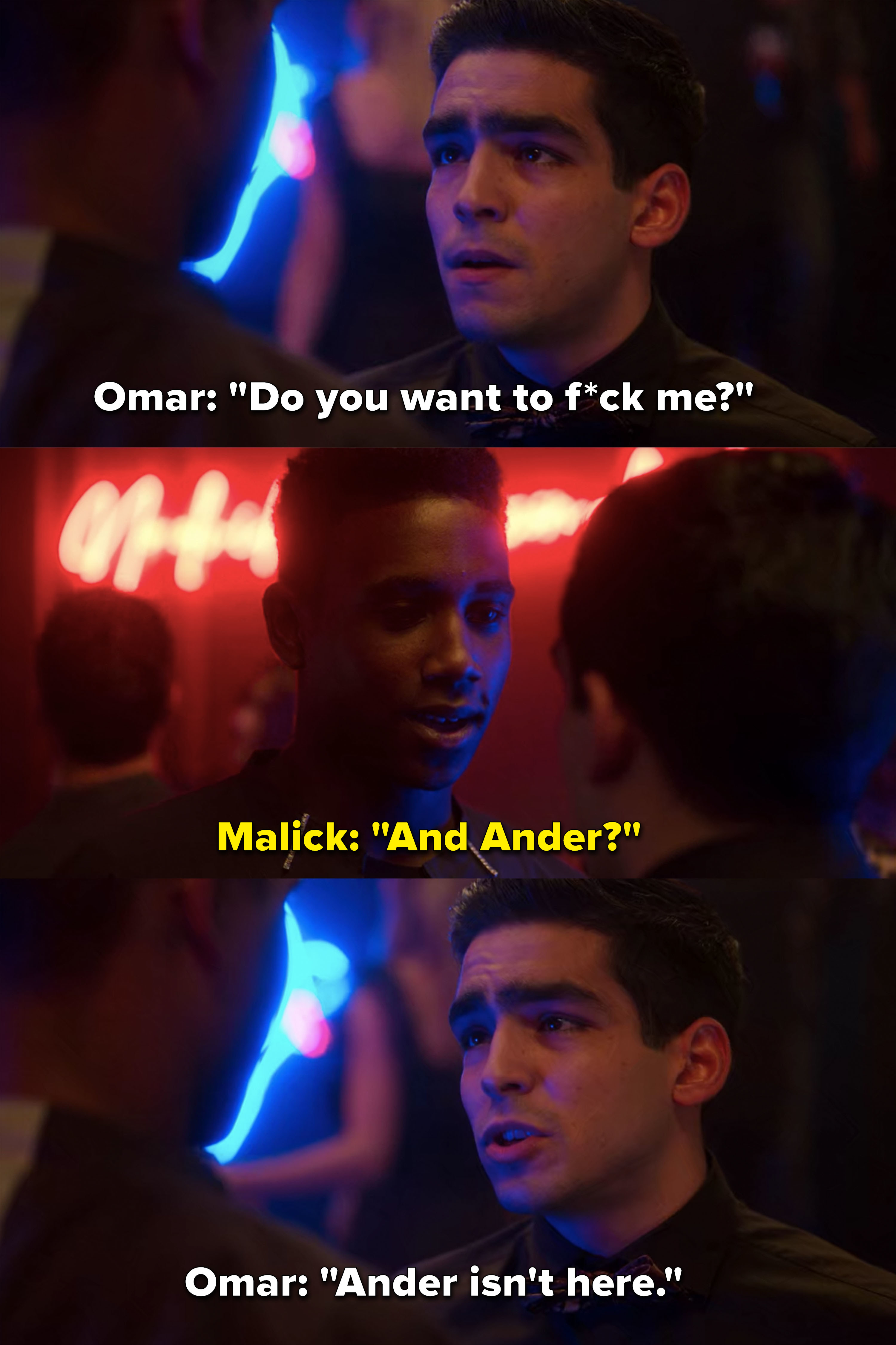 Omar asks Malick to hook up, &quot;Ander isn&#x27;t here&quot;