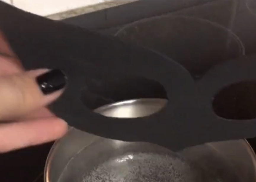 A homemade black mask