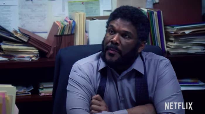 Tyler Perry in a scene from &quot;A Fall From Grace&quot;