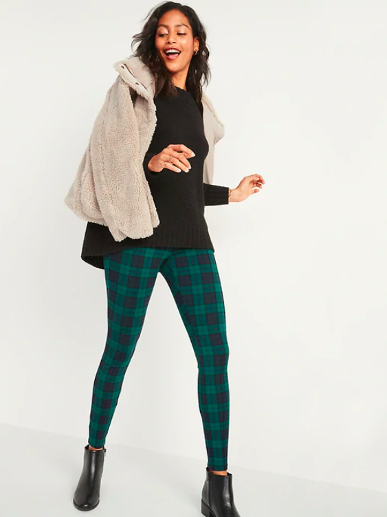 the pants in green checkered pattern