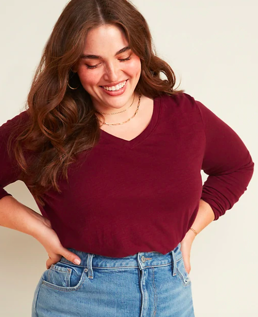 the T-shirt in red