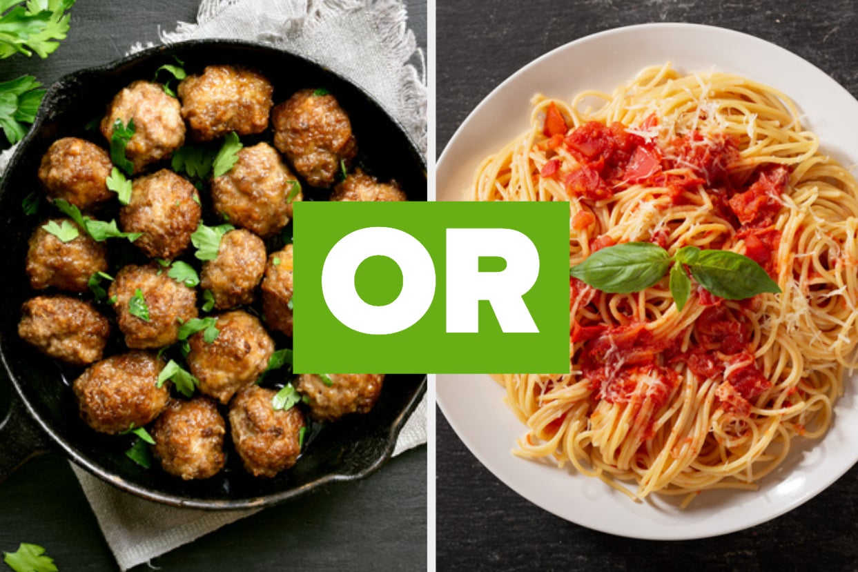 Meatballs and spaghetti.