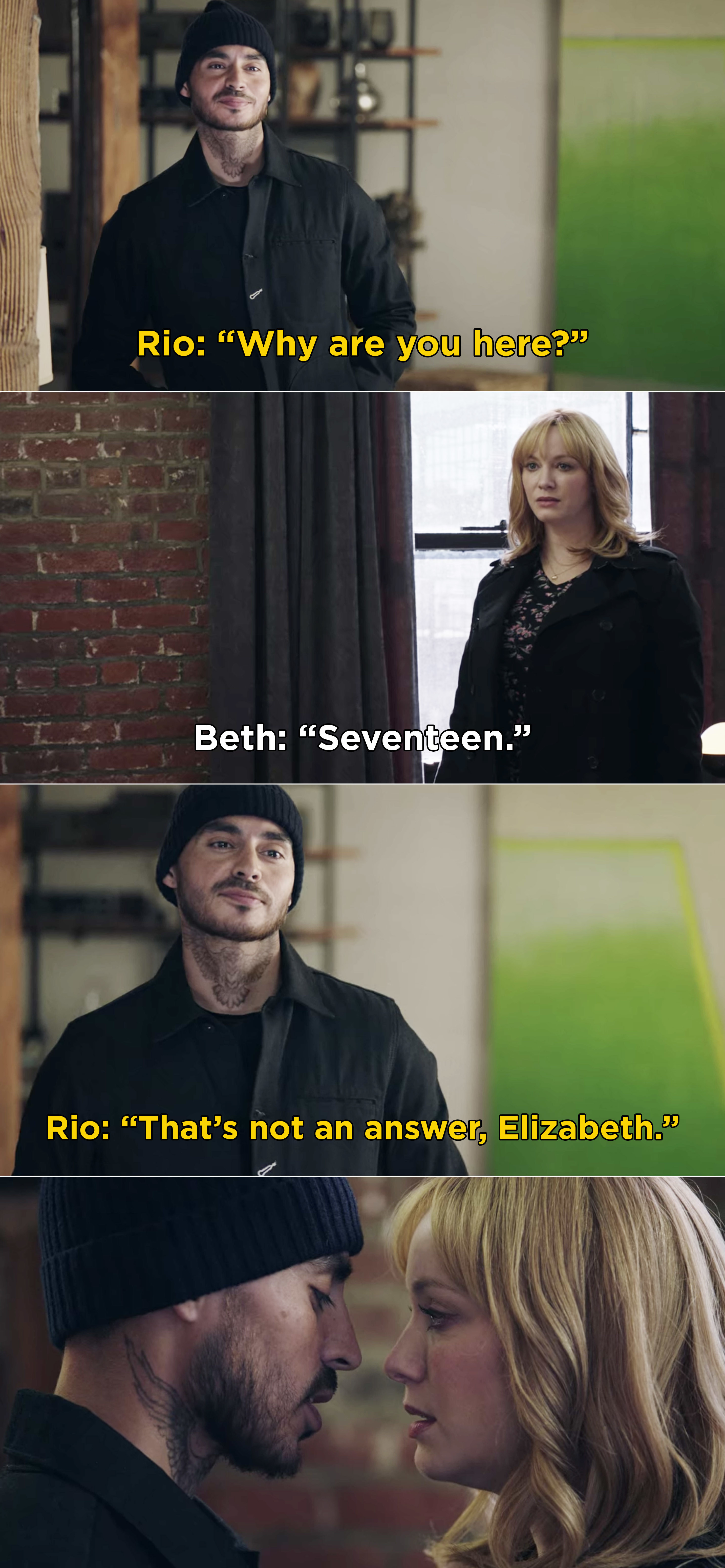 Rio calling Beth &quot;Elizabeth&quot;