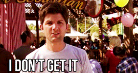 a gif of ben wyatt from parks and rec saying &quot;i don&#x27;t get it at all&quot;