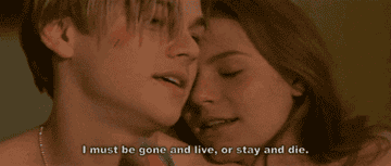 Romeo and Juliet being young, dumb, and in love. 