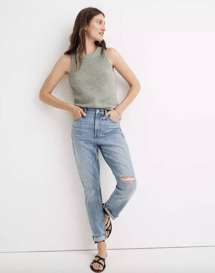 the jeans on a model