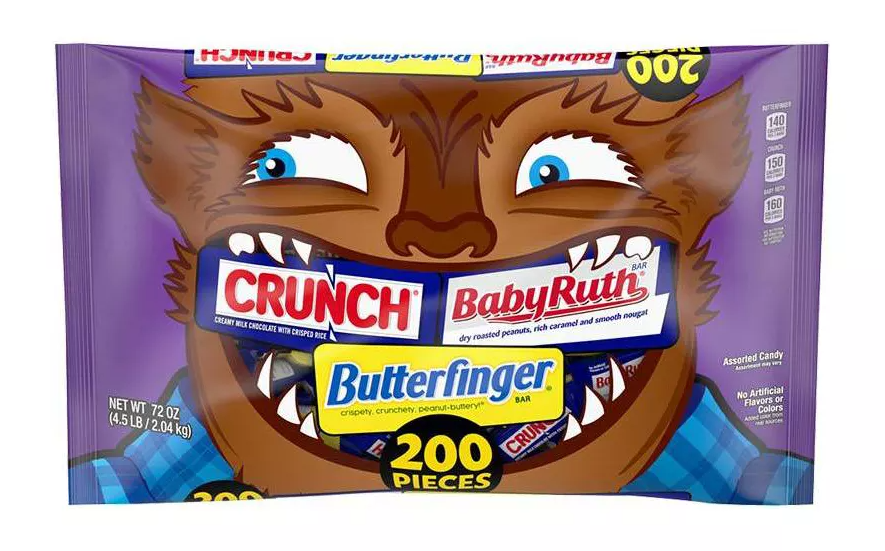 A bag of Butterfingers, Baby Ruth, &amp;amp; Crunch Halloween Chocolate Minis Mix