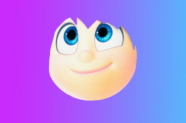 A female Pixar character with big, round eyes and a round face