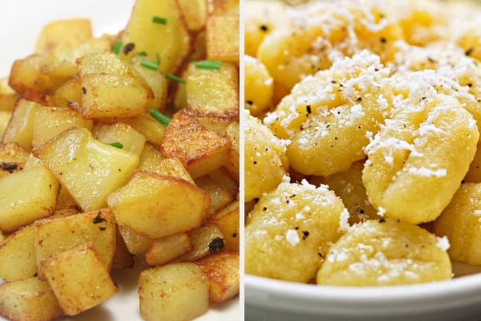 Home fries and potato gnocchi 