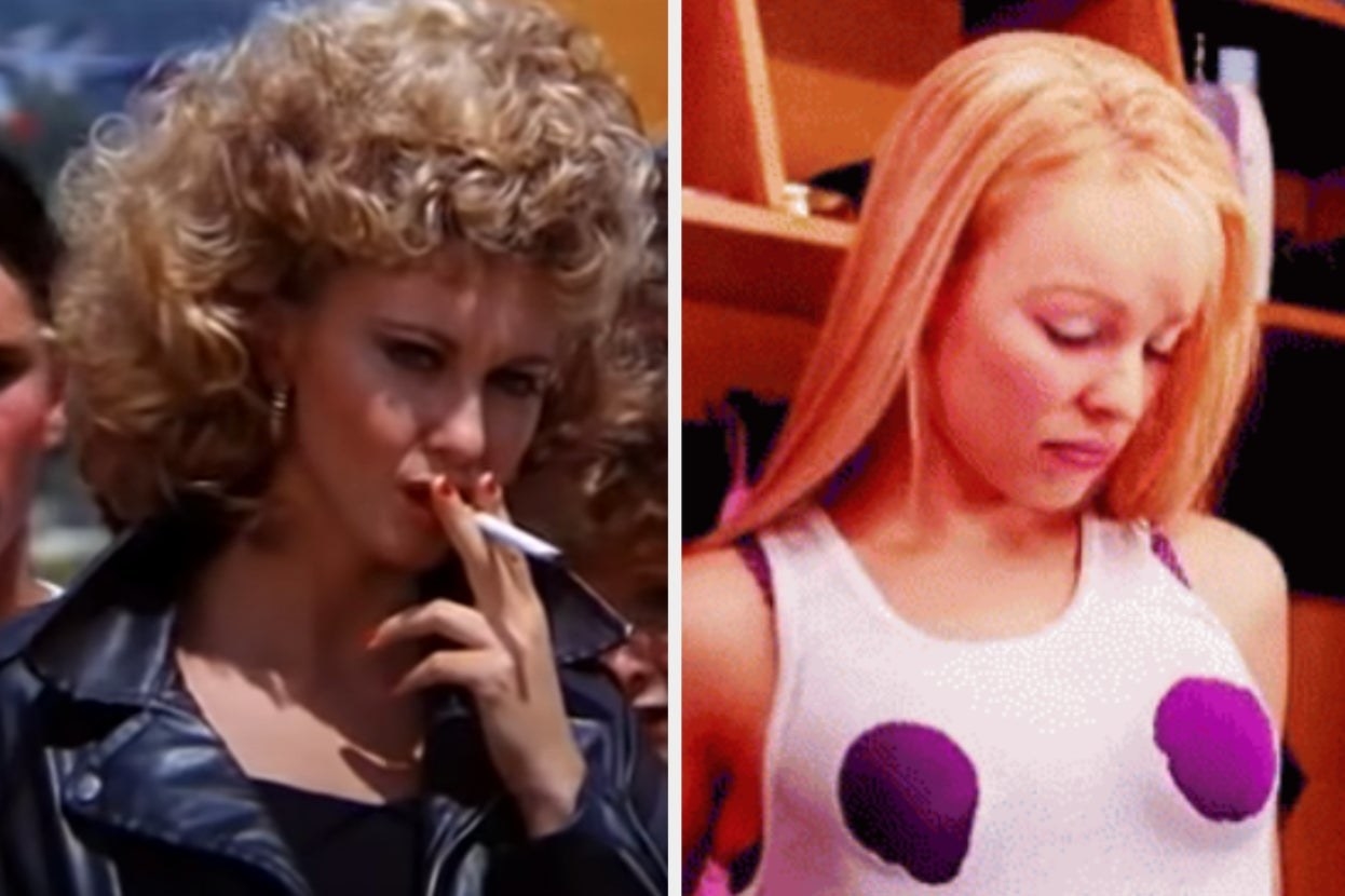 Sandy from &quot;Grease&quot; and Regina with shirt cut out on &quot;Mean Girls&quot; 