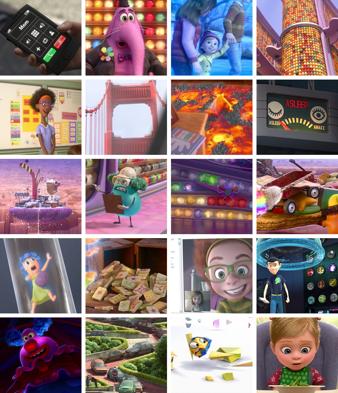 19 pictures from &quot;Inside Out&quot; and one picture from &quot;Meet the Robinsons&quot;