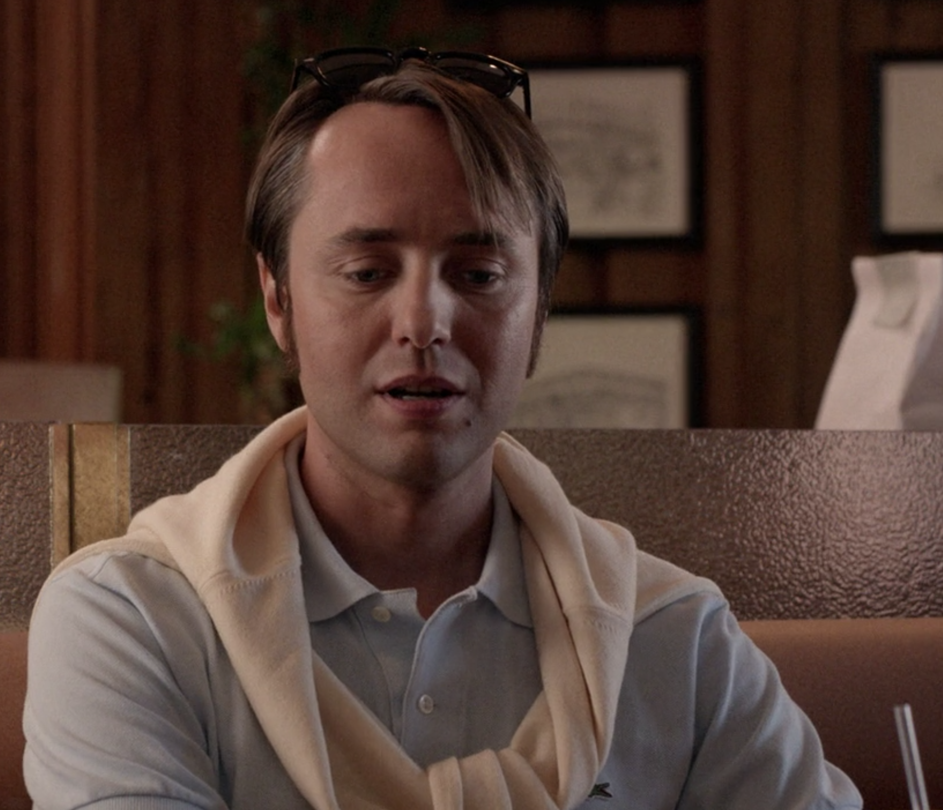 Vincent Kartheiser with his hairline pushed way back