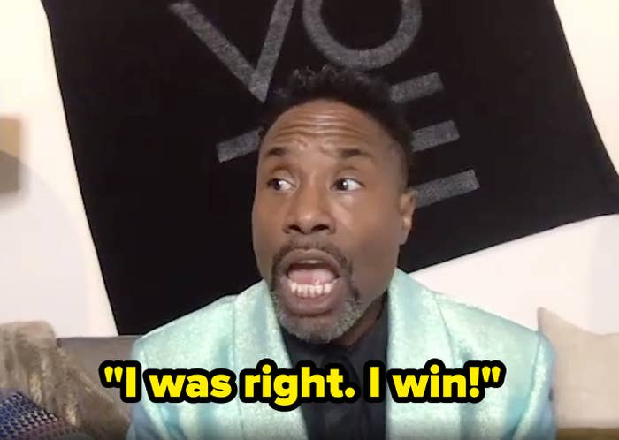Billy says "I was right. I win!"