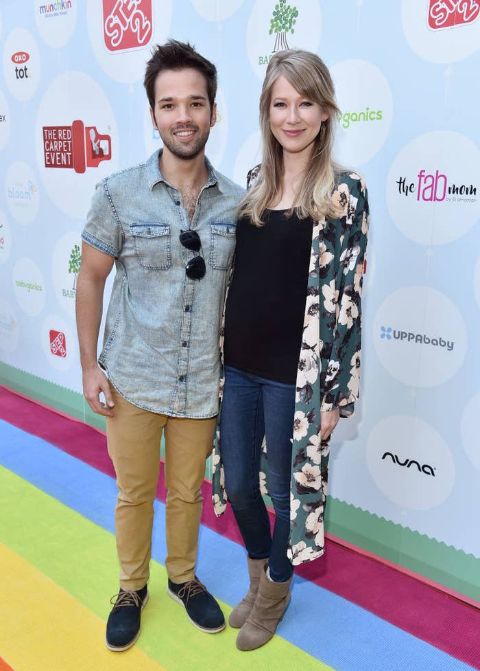 Nathan and London at a red carpet event in 2017