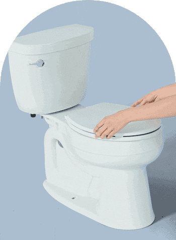 a gif showing how to install the bidet