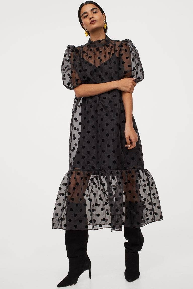 h&m sheer polka dot dress 30 Dresses That Are So Fab, You'll Probably Never Wear Trousers Again