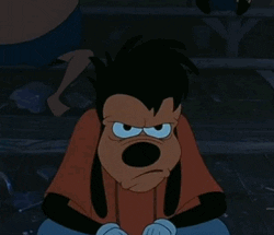 Max from &quot;A Goofy Movie&quot; sighs and puts his head in his hands