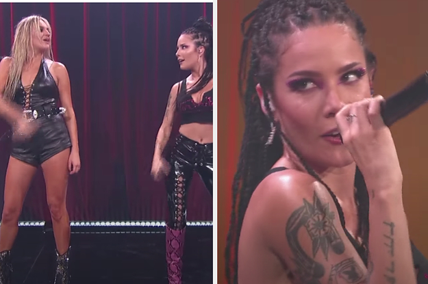 Halsey and Kelsea Ballerini performing