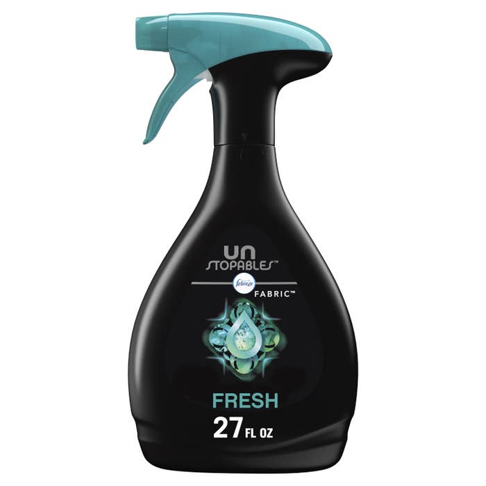 The spray, which comes in a black bottle with a trigger spray mechanism