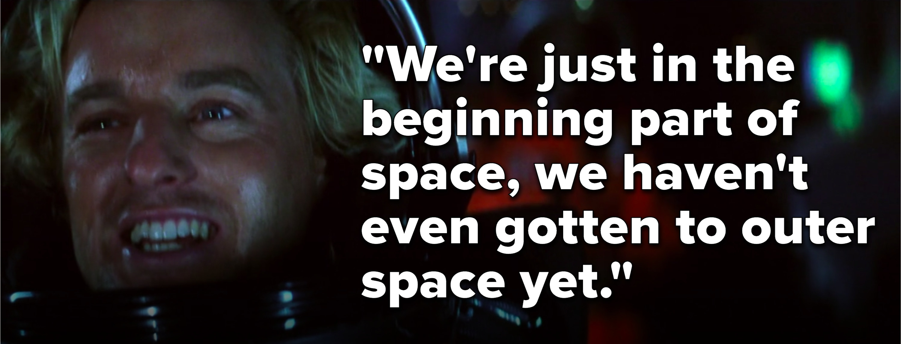 Oscar says, &quot;We&#x27;re just in the beginning part of space, we haven&#x27;t even gotten to outer space yet&quot;