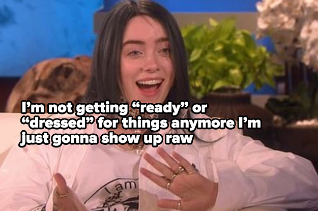 Laughing reaction pic of Billie Eilish, captioned,