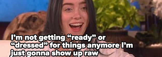 Laughing reaction pic of Billie Eilish, captioned,