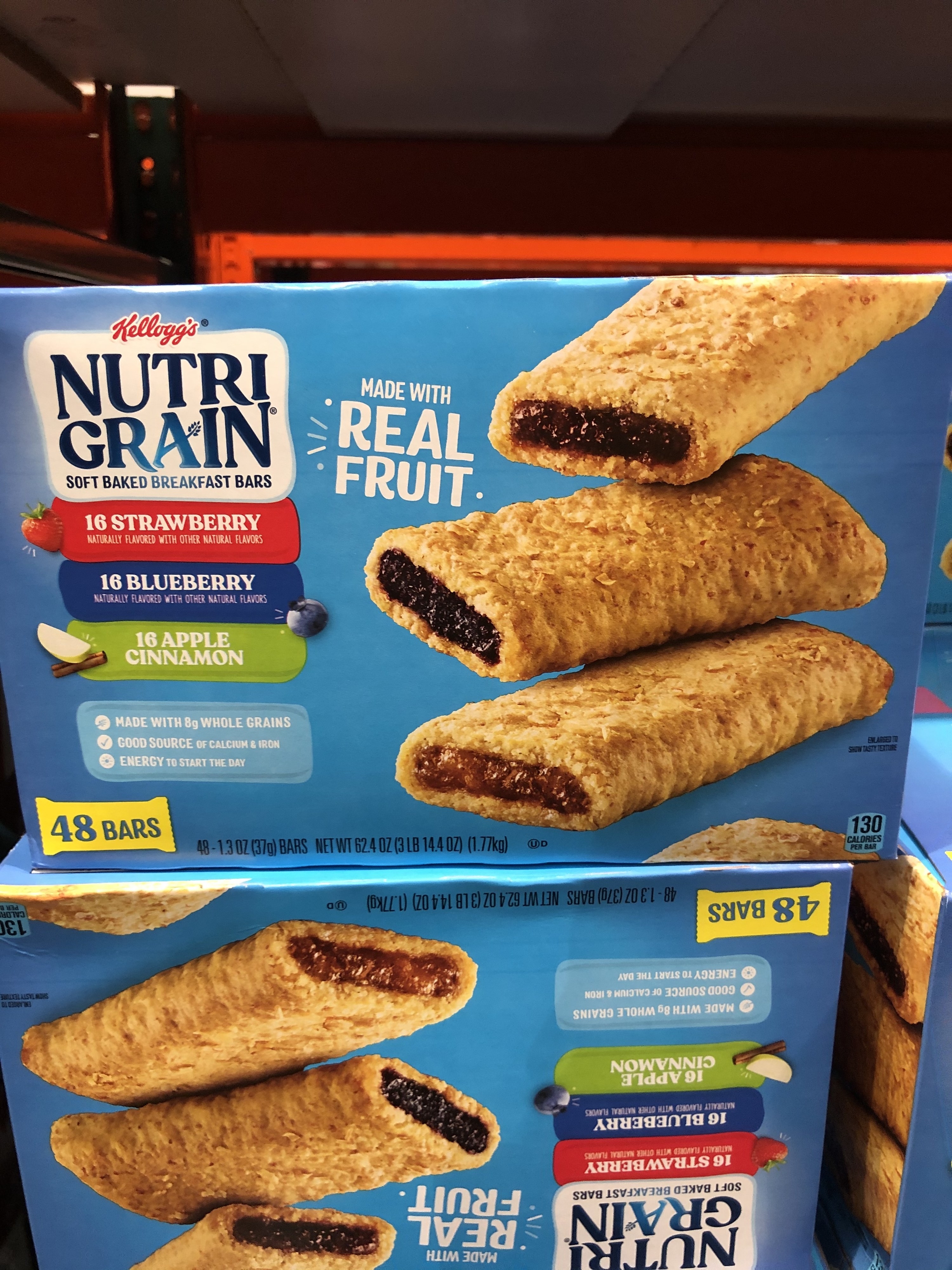 A box of Nutrigrain breakfast bars