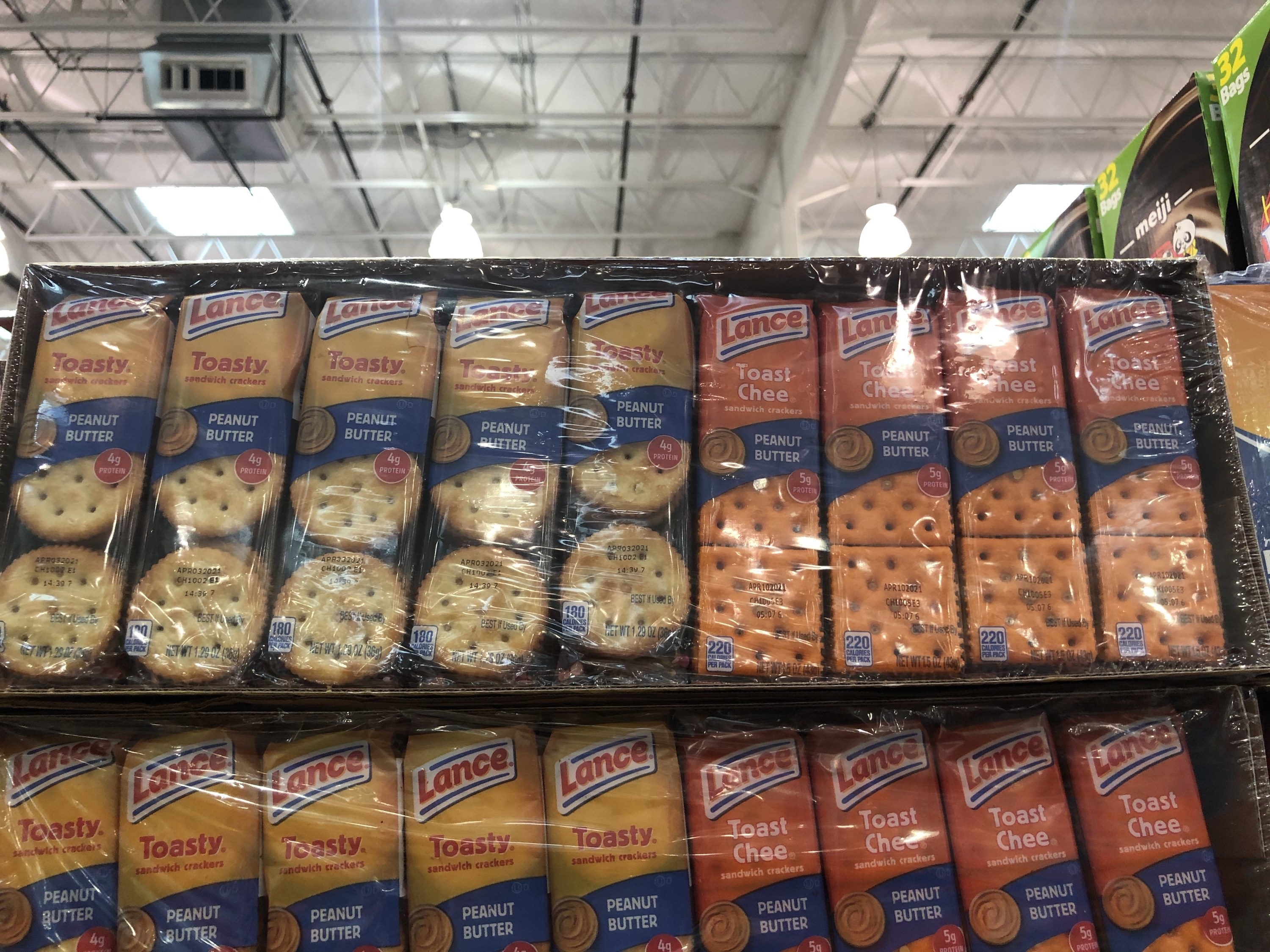 A box of Lance cracker snacks